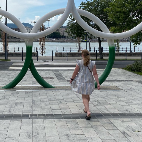 Blu Pepper Striped Babydoll Dress - Picture 6 of 6